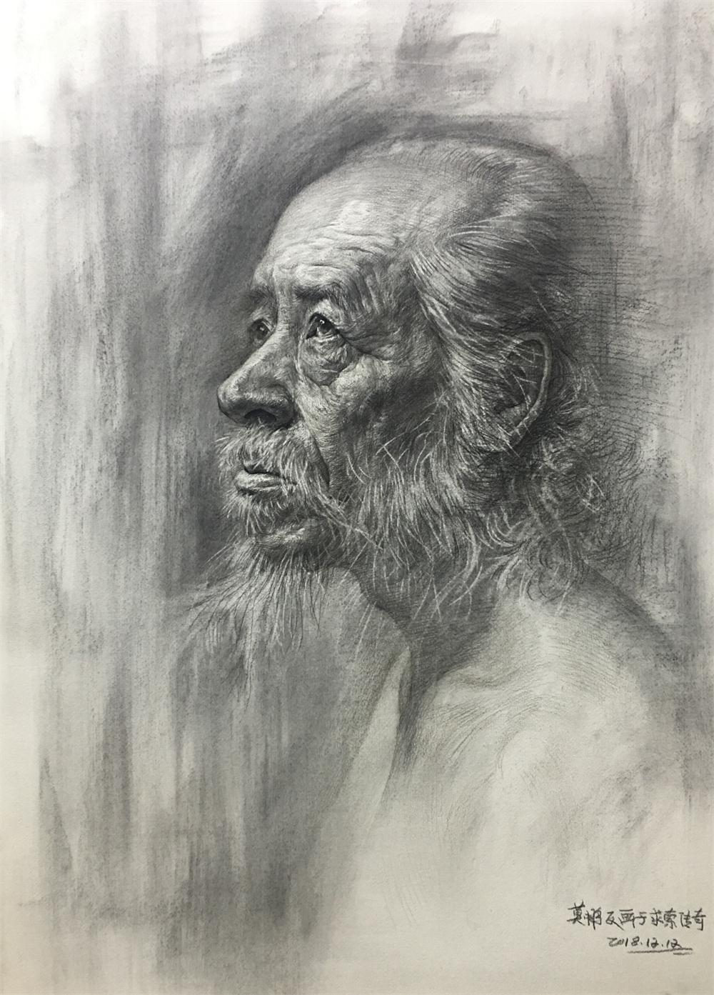 武汉求索传奇画室优秀素描头像作品